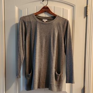 J. Jill Charcoal Knit Top S
